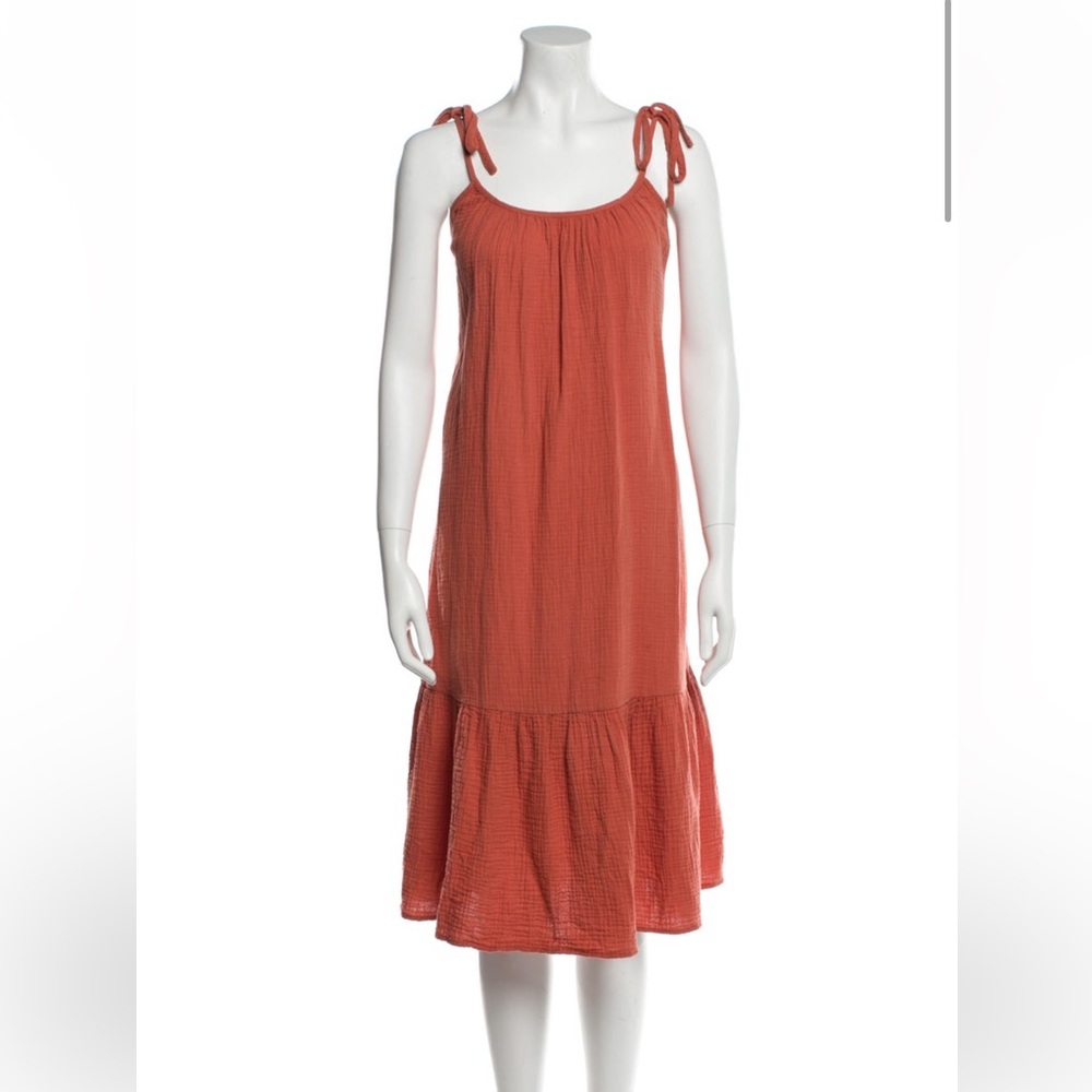 Honorine Lilou Midi Dress in Burnt Orange